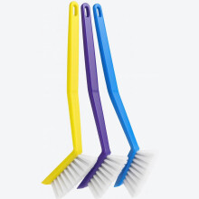 3Pcs Washing Up Brushes Non Slip Grip Built In Scraper Hanging Hole Cleaning