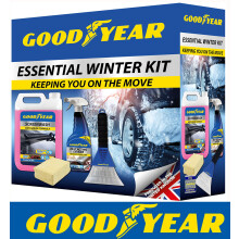 Goodyear Winter Essential Car Kit Screenwash|Demister Pad|De-Icer|Ice Scraper