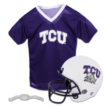 Franklin Sports TCU Horned Frogs Kids College Football Uniform Set - NCAA Jeugd Football Helm + Jersey Kostuum Set