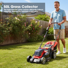 Battery Cordless Lawnmower RocwooD Grass 20V 43cm 4Ah x2 Battery & Charger