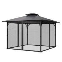 VEVOR Pavillon Netz Ersatz, passt für die meisten 10 x 10 x 6,5 FT Pavillon Vorhänge, Garten Netz, 4-Panel Seitenwand