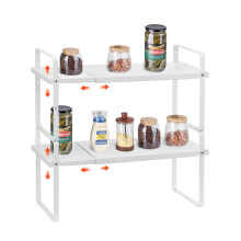 VEVOR Verstellbarer Küchenschrank Regal Organizer, Erweiterbares 2-Tier Regal