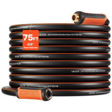 VEVOR Gartenschlauch, 75 ft 5/8" Schwerlast 4-Lagen Gummischlauch, 150PSI Arbeit & 600PSI Berstdruck