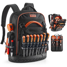Zaino per Attrezzi VEVOR, 64 Tasche, Organizer per Strumenti Pesanti con Comparto per Laptop