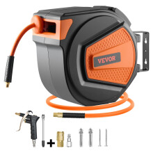 VEVOR Inklapbare Lucht Slanghaspel, 3/8IN x 65FT Hybride Luchtslang Max 300PSI