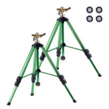 VEVOR Impact Sprinkler op Tripod Basis, 2 Pakketten, Robuuste Tripod Sprinklers met Messing Kop & 3/4" NH Connector