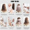 Kit com 2 Faixas de Cabelo Ajustáveis para Cachos Sem Calor, com Design de Garras Removíveis para Ondas e Cachos 5
