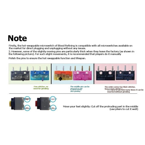 For GPX2/GPW3 Mouse Micro Motion Board Sinking Gold Solder Pad Fully Hot Swappable for Mouse Micro  3pin/2pin
