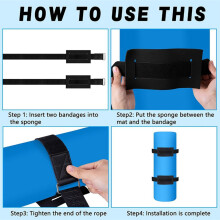 2 Pack Anti-Slip Floating Water Mat Strap,Floating Pad Strap Reusable Water Mat Straps with Pad Protectors