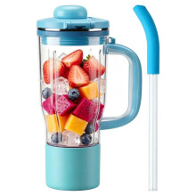 Resemugg, Reservmugg för  BlendBOSS DB351 DB301, Läckagesäkert Lock, Avtagbart Sugrör