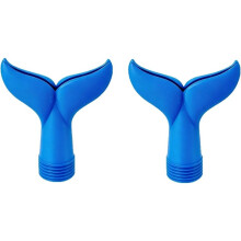 Lot de 2 Têtes de Jet en Forme de Queue de Poisson pour Piscine, Buse de Fontaine 8 X 9,5 cm, Raccord pour Jets D'Eau 3/4 Pouce, Installation Facile