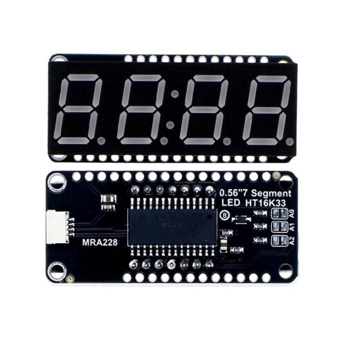 0.56inch 4-Bit 7 Segment LED Display Module with Clock HT16K33 Driver Chip for Digital Clock Countdown Timer A 2