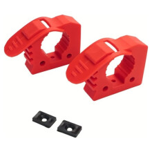 1set Quick Release Rubber Clamp Mount Kit Fits 1-1/7inch to 1-3/7inch Diameter Tool Handles for Trucks UTV ATV Red