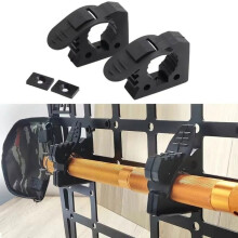 1set Quick Release Rubber Clamp Mount Kit Fits 1-1/7inch to 1-3/7inch Diameter Tool Handles for Trucks UTV ATV Black
