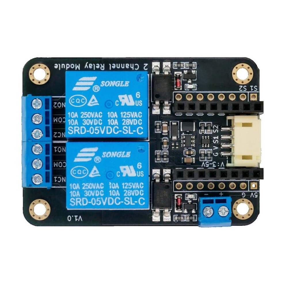 2CH Relay Module Input 5V Active Low Trigger Opto-Isolated Relay ...