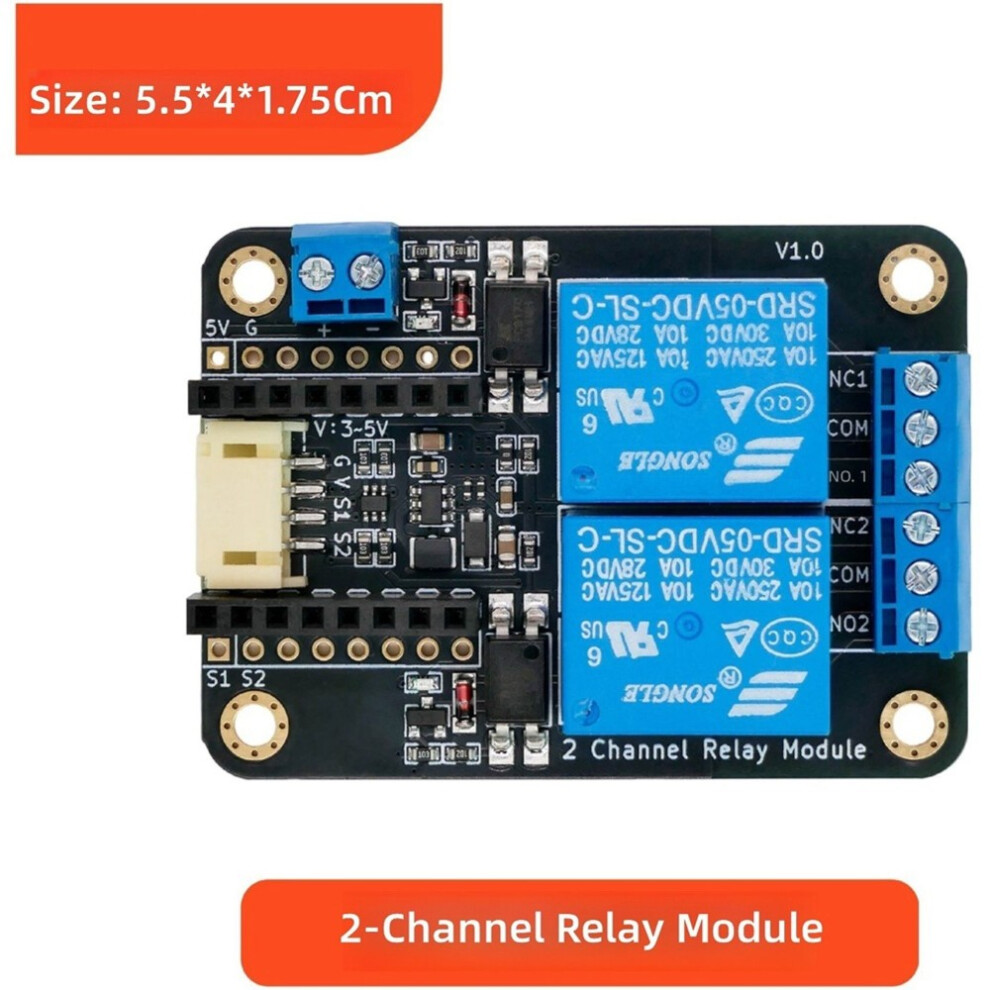 2CH Relay Module Input 5V Active Low Trigger Opto-Isolated Relay ...