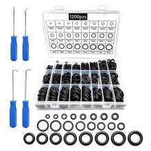 Kit D'Assortiment de 1200 Joints Toriques Étanches - Joints en Caoutchouc pour la Plomberie, L'Automobile et les Réparations Générales