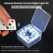 Gör-det-Själv-Infraröd Fjärrkontroll Nattlampa Kit LED-Lödprojekt, Roligt Elektroniskt Monteringskretskort för Nybörjare