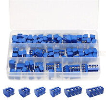 100 Blocos de Terminais para PCB de 2P/3P/4P com Conector de Parafuso de 5 mm de Passo, Sem Solda e Emendáveis