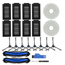 Pièces de Rechange pour Aspirateur Robot pour pour Deebot T50 Omni/T50 PRO Omni: Brosses Latérales Principales, Lingettes de Nettoyage,
