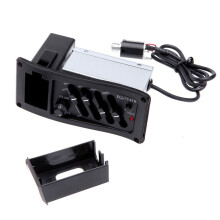 Piezo Pickup EQ-7545R, Preamplificatore Equalizzatore e Accordatore per Chitarra Acustica, Accordatore Digitale Integrato A 4 Bande per Chitarra