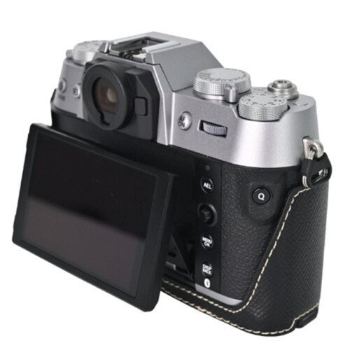 Half Case for  X-T50 Mirrorless Camera, Bottom Cover with 1/4"-20 Tripod Thread Hole & Wrist Strap