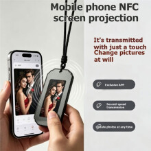NFC Tragbarer Tintenstrahldrucker 2,13 Zoll Rucksackanhänger Schlüsselanhänger Intelligente Personalisierung Bildetikett Autoornamente