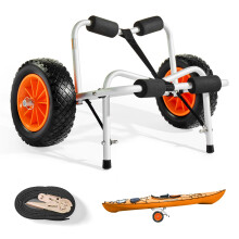 Carro para Kayak VEVOR, Capacidad de Carga de 250 lbs, Carro Plegable con Ruedas de Caucho Sólido de 10 pulgadas