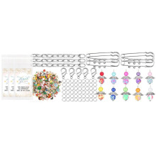Ensemble 84 Épingles Sûreté Décoratives Faire Soi-Même avec Chaînes et Breloques en Émail pour Confection Vêtements, Vestes, Chapeaux, Sacs et