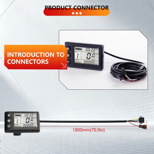 S866-2 LCD Meter 24V 36V 48V Electric Bicycle Display Panel with Ordinary Connector for E-Bike Modification 1