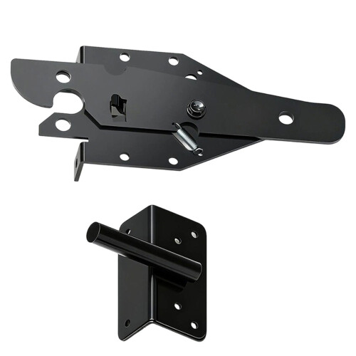 Self Locking Gate Catch for Secure Pool, Yard, and Garden - Heavy Duty Steel Construction 2