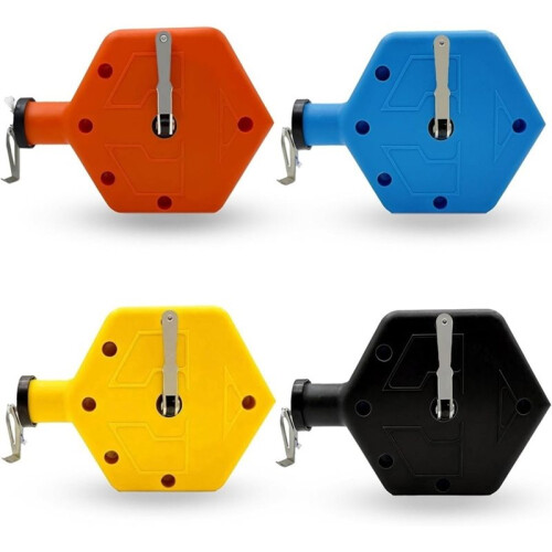 4PCS Heavy Duty Chalk , Professional Construction Marking Tool, 100-Foot , Ergonomic Design, for Measuring