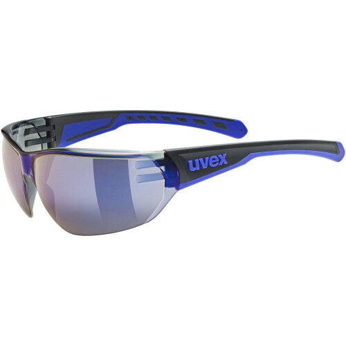 UVEX Equate cycling glasses  black/blue matt/mirror blue