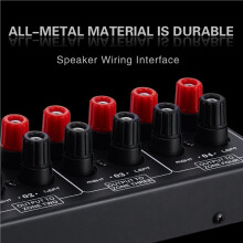 2X Amplificatore Audio Passivo 1 In-4 OUT/Distributore Splitter di Segnale per Altoparlanti, Commutatore Audio