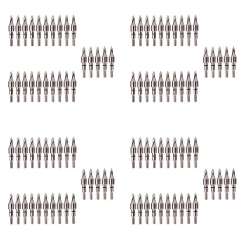 100X Archery Field Points Screw-in Tip Archery Practice for Recurve Compound Bow