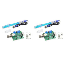 2X PH4502C Módulo de Sensor de Detección de Valor de PH Kit de Regulador de Detección de Calidad de Agua del Suelo Sensor de Concentración de