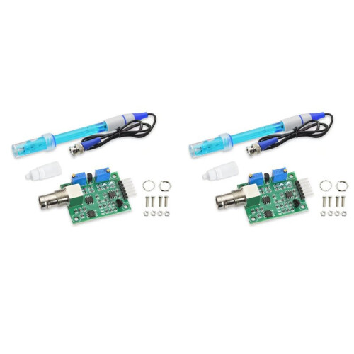 2X PH4502C PH Valeur Capteur de Détection Module Kit Détection Régulateur  Eau Qualité Acide-Alcali Concentration Capteur