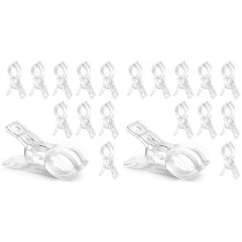 Spring Clamps, 3.5 Inch Clear Plastic Clips for Balloon Arch Backdrop Decoration, Design, 20 Pcs