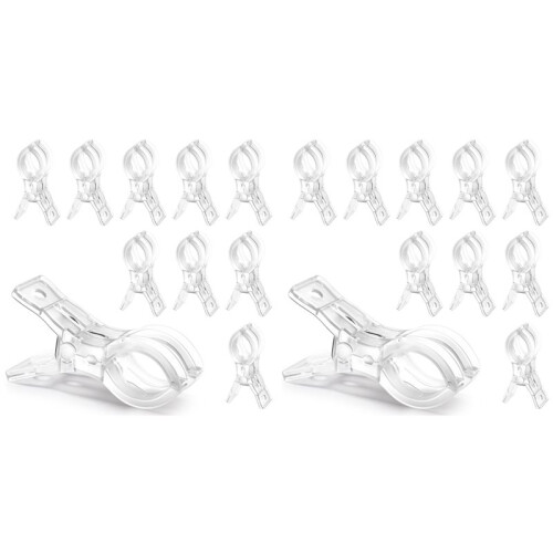 Spring Clamps, 3.5 Inch Clear Plastic Clips for Balloon Arch Backdrop  Decoration, Design, 20 Pcs