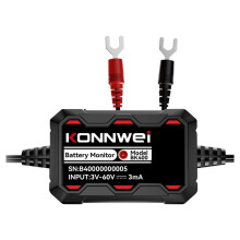 KONNWei Monitor de Bateria BK400, Testador de Bateria de Carro 3-60V, Teste de Partida/Carga, Localização de Carro, 6 Baterias, 12V 24V 48V