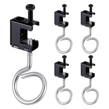 5pcs Heavy Duty Spring Steel Clamp 1-1/4"-20 Threaded Eye Bolt & Set - Secure Suspension Hardware