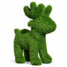 Artificial Grass Reindeer 70cm Green, Christmas Ornament