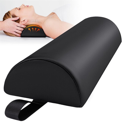 Travesseiro de Massagem Semi-Round com Alça, 15.75 X 7.87 X 4.13 Polegadas, Travesseiro de PU Leather Semi-Round 1
