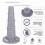 Rotatable Segmented Bracelet Sizing Mandrel , Markings 5-9 Inch with 6 Compartment Storage Base 8