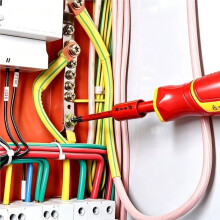 Juego de Destornilladores Aislados 10 en 1/6 en 1 con Puntas Ranuradas Magnéticas Intercambiables, Multiusos, para Electricistas y Reparación de
