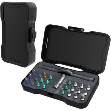 Destornillador Magnético Multiusos 24 en 1 con Trinquete y Mango Portátil de Alto Torque, Destornillador Reversible Compacto para Reparación