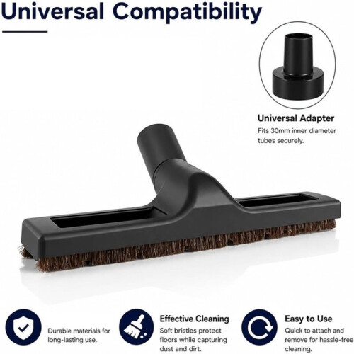 Escova Universal para Aspiradores de Pó e Água  com Mangueira de 32 mm (1,25 Polegadas). Cerdas Macias de Crina de Cavalo. 2