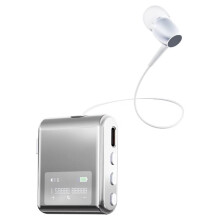 Wireless Business Headset with LCD Display Retractable Single Ear Earphone Caller ID Battery Level Indicator A