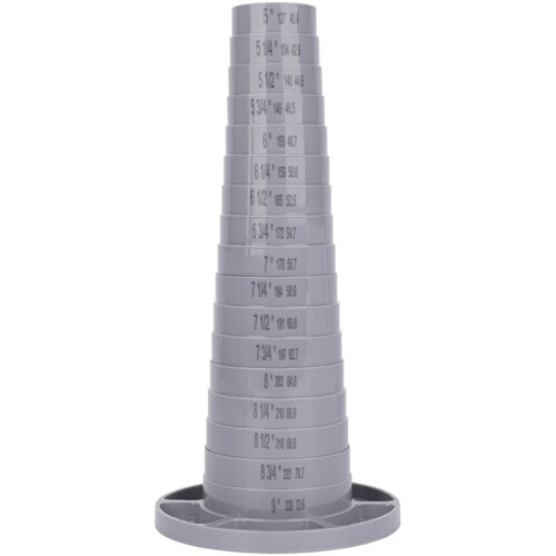 Rotatable Segmented Bracelet Sizing Mandrel , Markings 5-9 Inch with 6 Compartment Storage Base