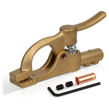 Pinza de Tierra de Soldadura de Latón de 300 Amperios, Pinza de Alta Resistencia para Soldadores, Compatible con 1/0-2/0 AWG (50-70 mm²), para